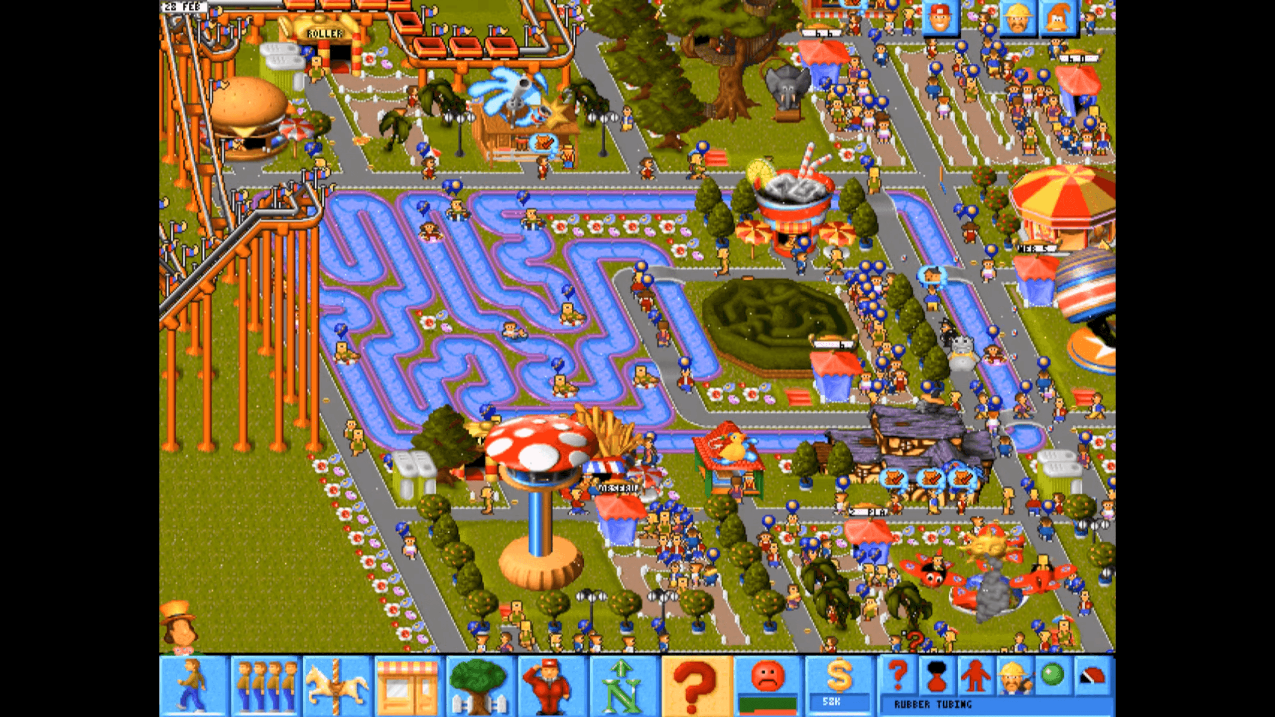 MS-DOS Theme Park game