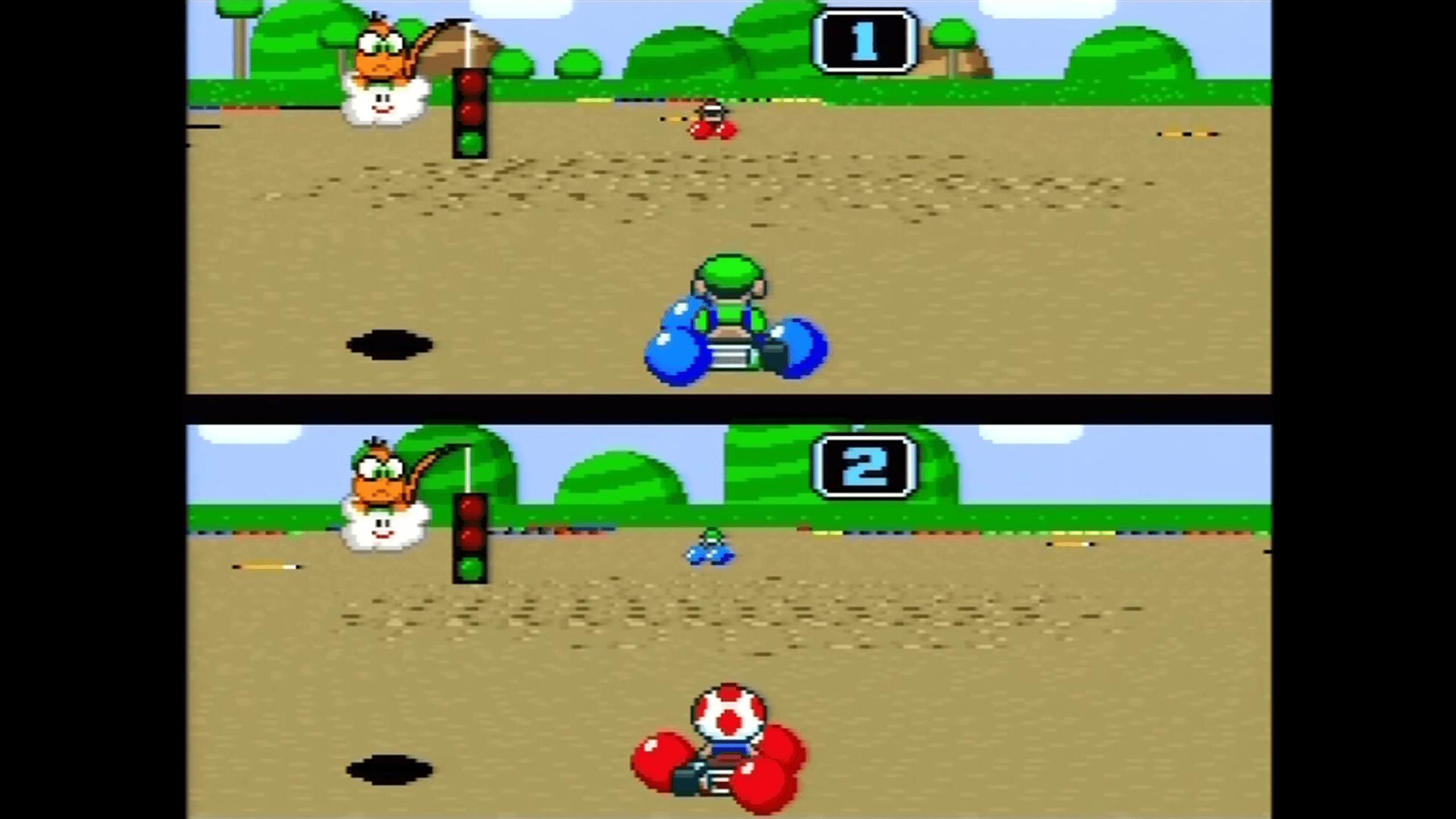 SNES Super Mario Kart game